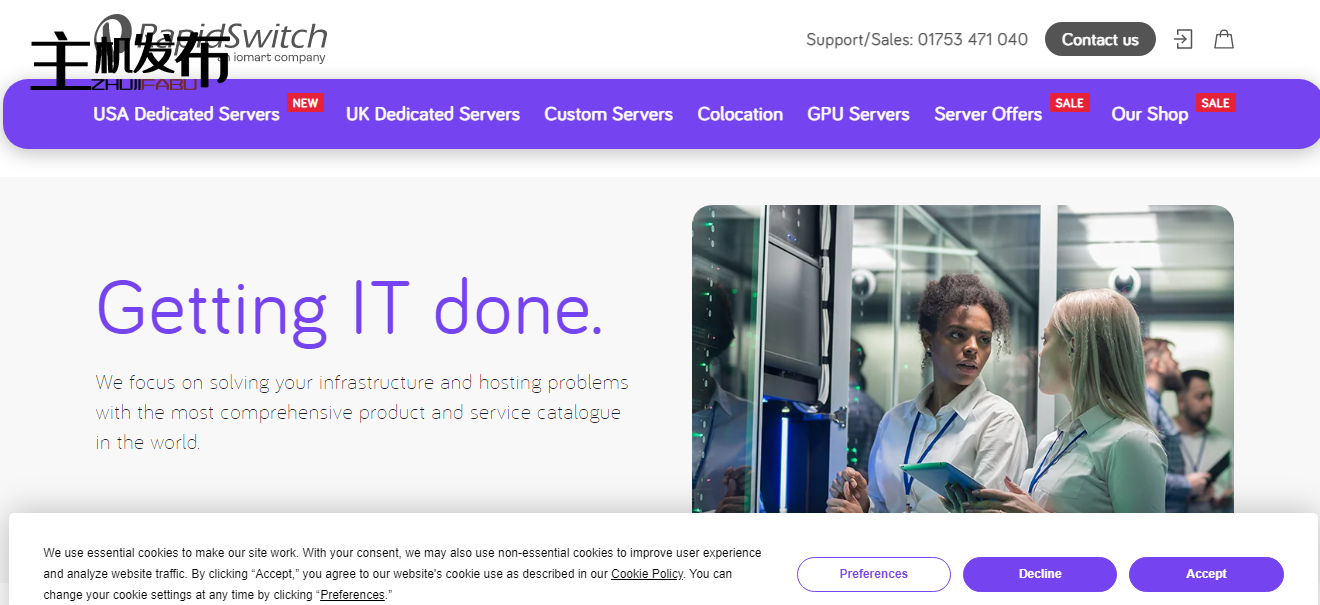 *RapidSwitch 英国专用服务器优惠价为每月 19.99 英镑起 美国 8 核 E 系列起价为 8749 万英镑