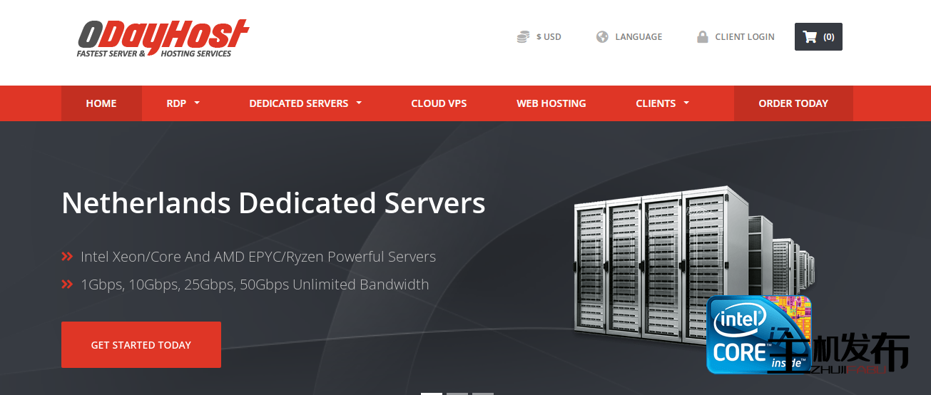 *0DayHost 10/25/50Gbps、英特尔至强、i9-14900、EPYC 4584PX、Ryzen 9950X 专用服务器