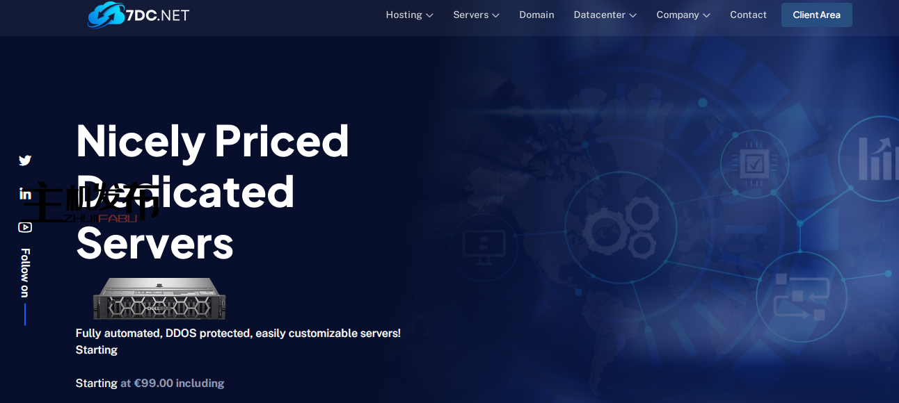 7DC.NET - 欧盟位置 Nvme 专用服务器 10G 上行链路