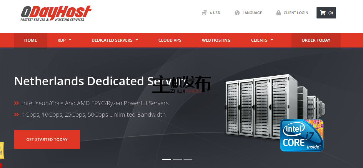 *0DayHost 10/25/50Gbps、英特尔至强、i9-14900K、EPYC 4584PX、Ryzen 9950X 专用服务器