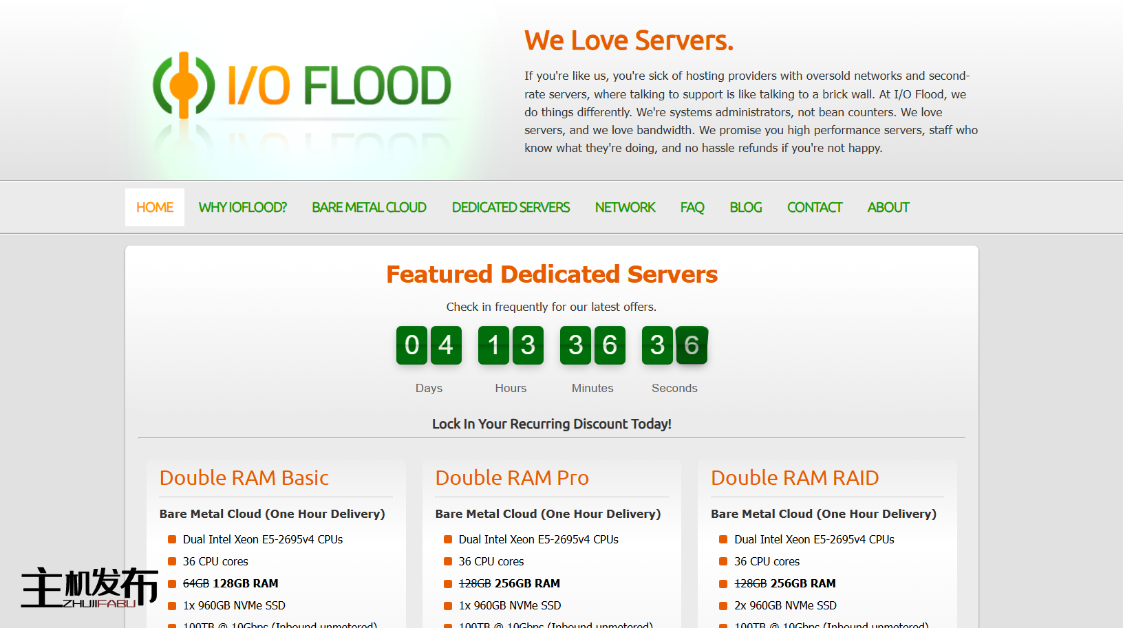 *IOFLOOD.com █ 黑色星期五 █ 双 E5-2695v4 + 升级 30% 折扣