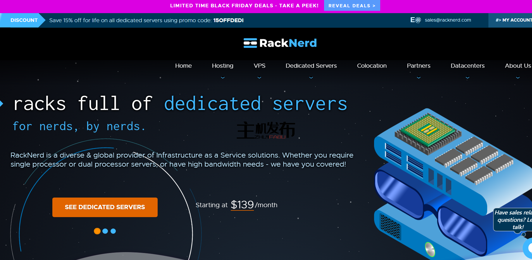 *RackNerd 的黑色星期五专用服务器!SSD、NVMe 和高存储专用服务器每月仅需 59 美元!!