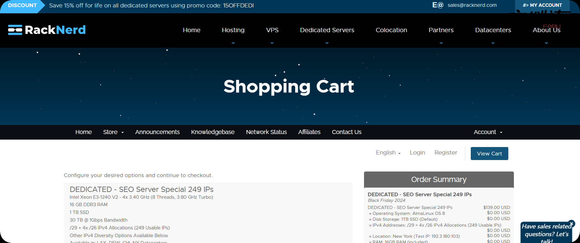 热门优惠！RackNerd 的专用服务器促销！SSD、NVMe 和高存储 DEDIS 每月仅需 59 美元
