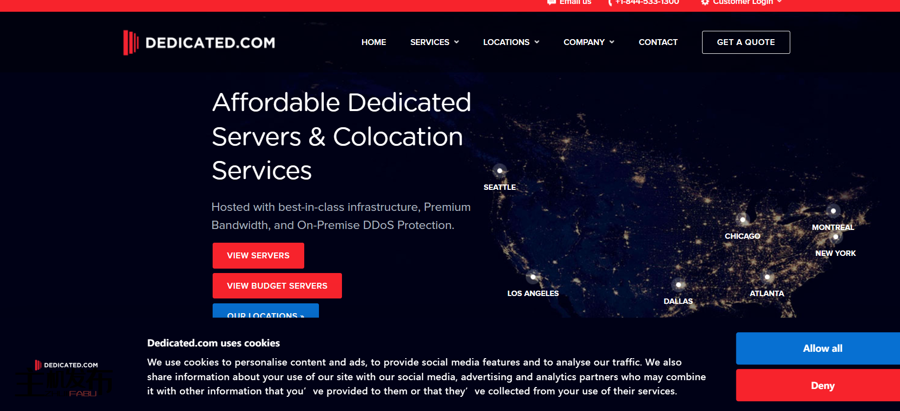 DEDICATED.COM ：： 94 台服务器可用于即时配置！⛨ DDoS 包含所有