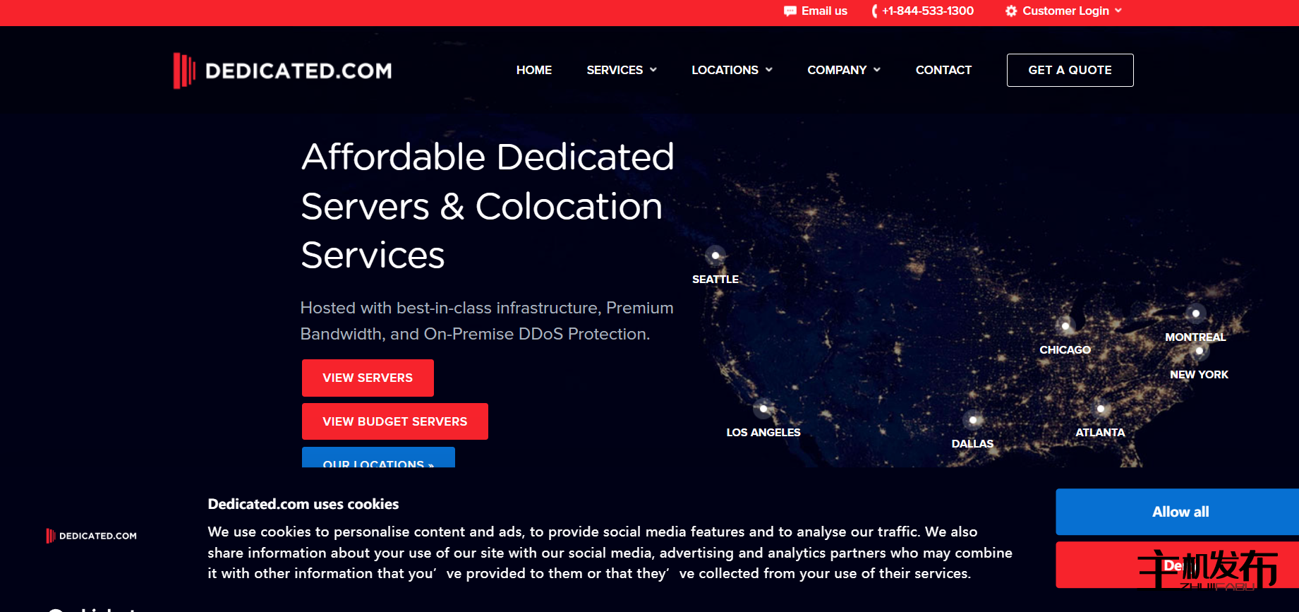 DEDICATED.COM ：： 94 台服务器可用于即时配置！⛨ DDoS 包含所有