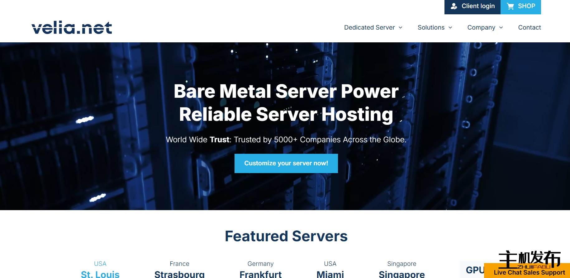 2025 Kick Off velia：双金 6240,256 GB RAM，2x 1.92 TB SSD，159.1 欧元/月，美国圣路易斯