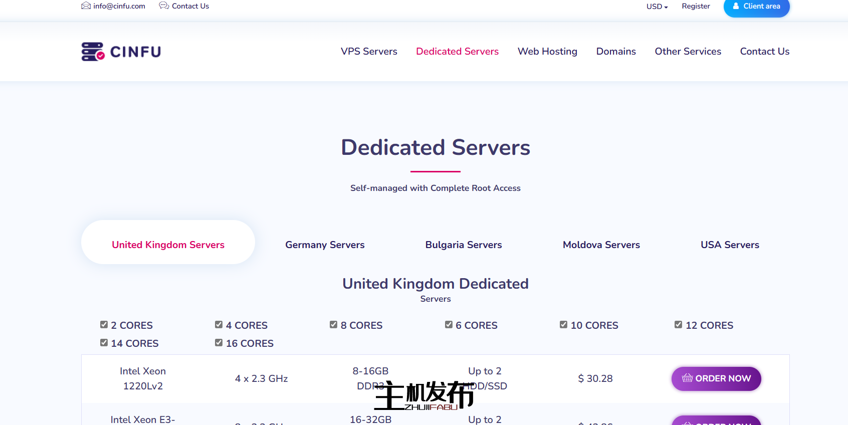 🔴 [英国|德国|BG|MD|US] CINFU - 裸机专用服务器 Intel、AMD 29 欧元/月🔴起