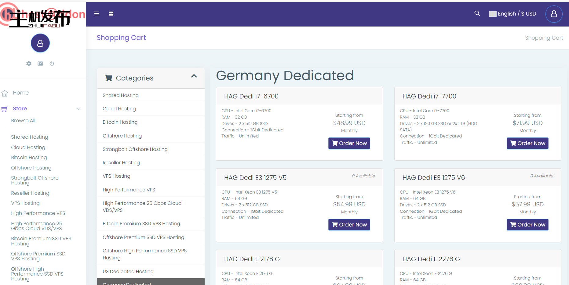 *欧盟/美国/亚洲 |1Gbit/10Gbit 不限流量服务器 |开始 @.99 |加密货币 |额外 10% 折扣