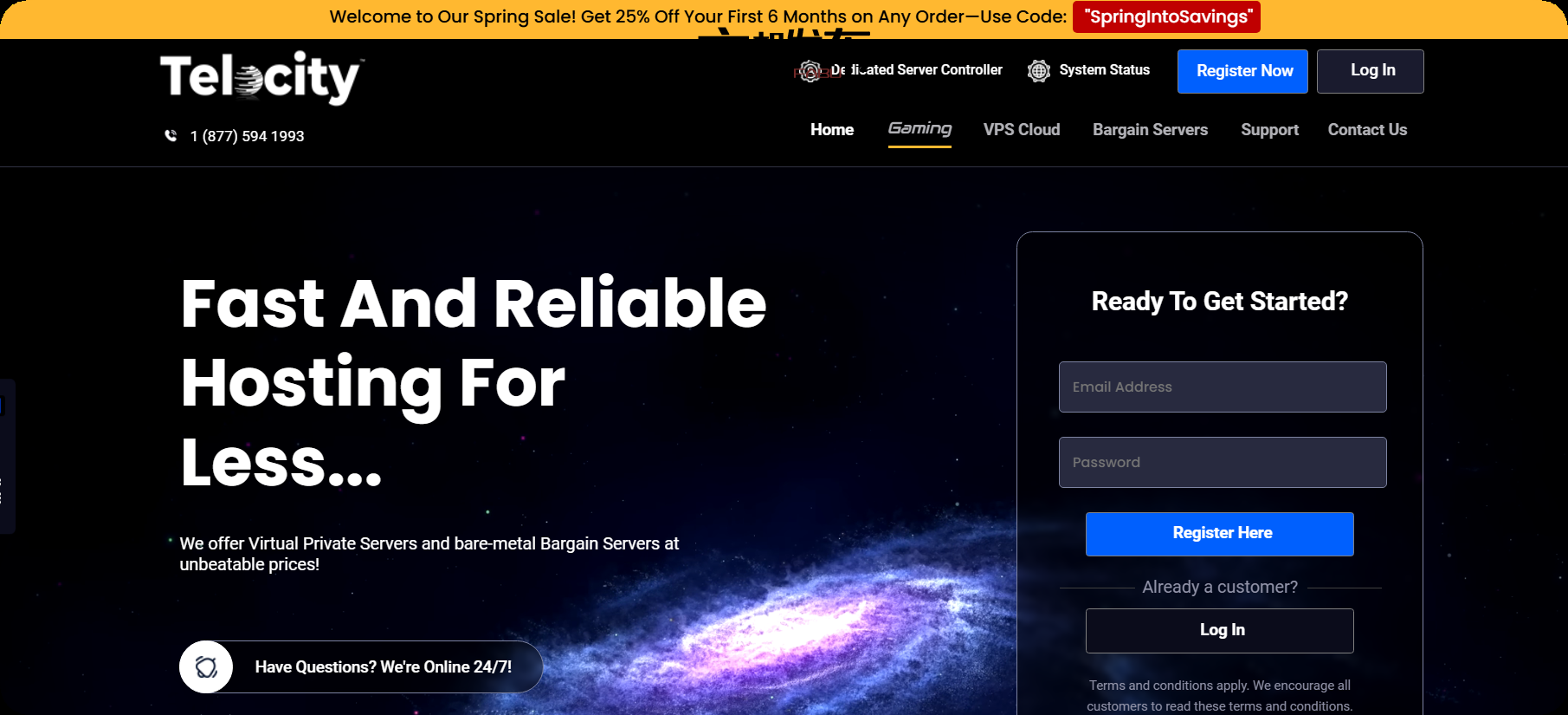 Telocity 托管：30 美元/月 NYC 64GB RAM 3.5 GHZ CPU 240 GB SSD 1TB HDD 专用服务器 █