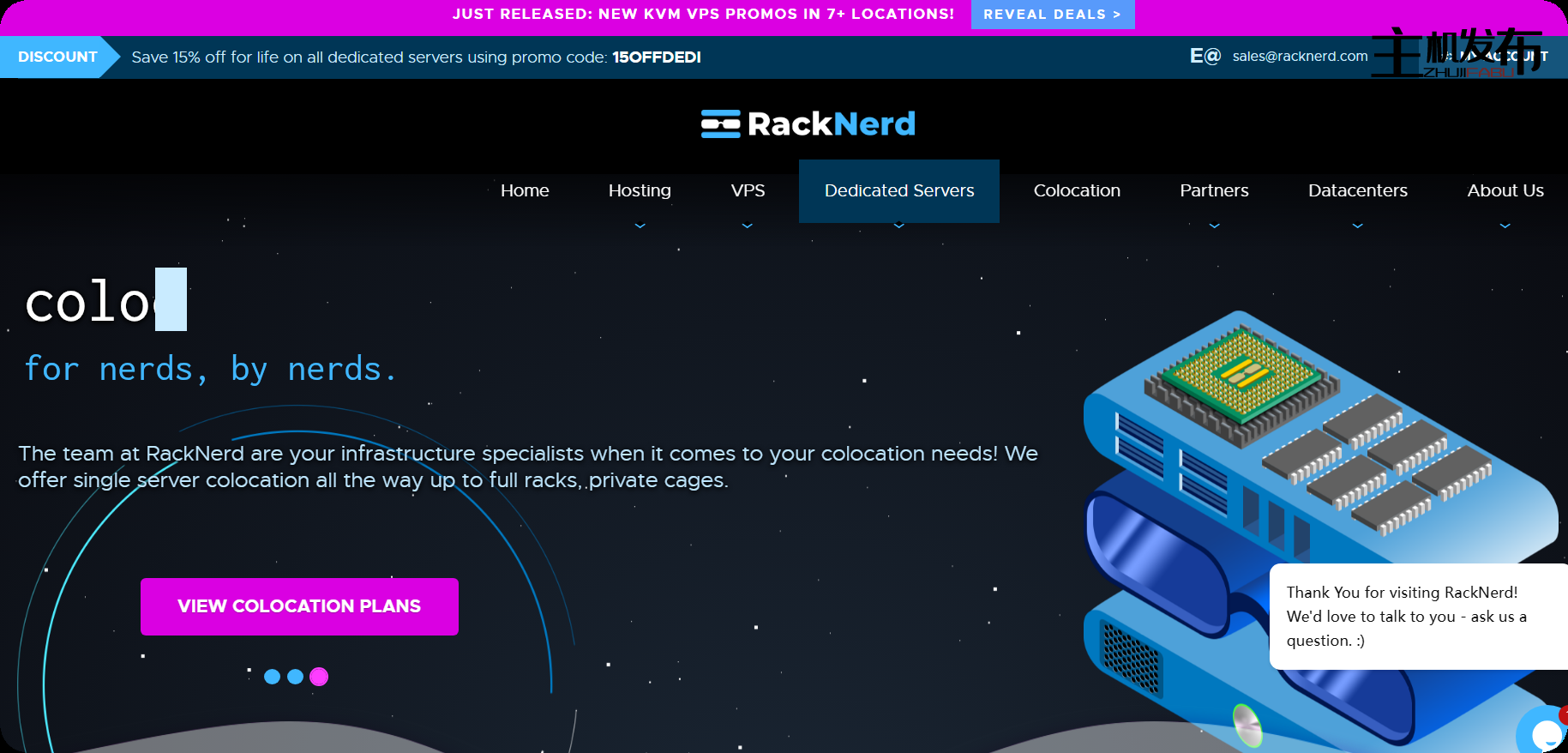 *热卖!RackNerd 的专用服务器促销!SSD, NVMe & HIGH STORGAGE DEDIS每月59美元起