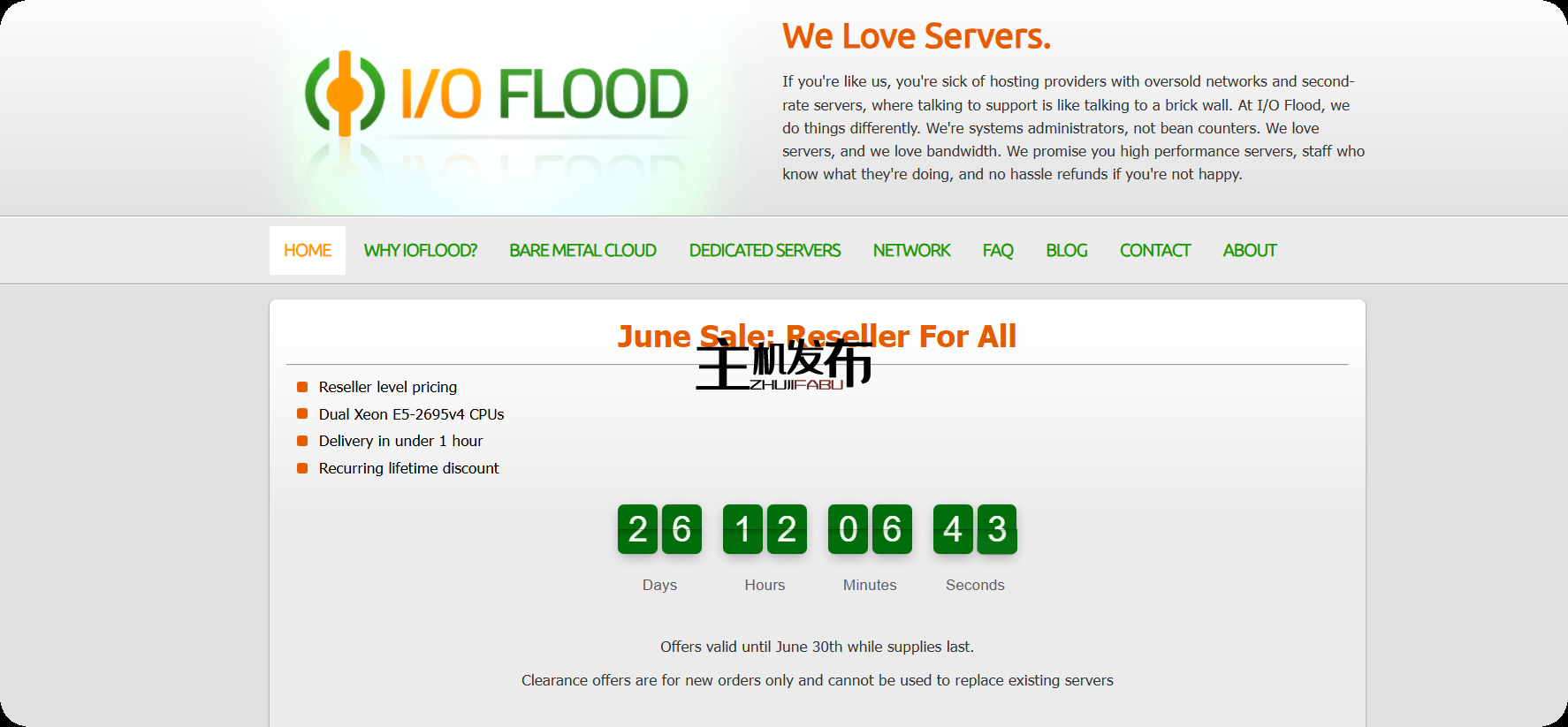 *IOFLOOD.com █ Dual E5-2695v4 经销商折扣 89 美元起