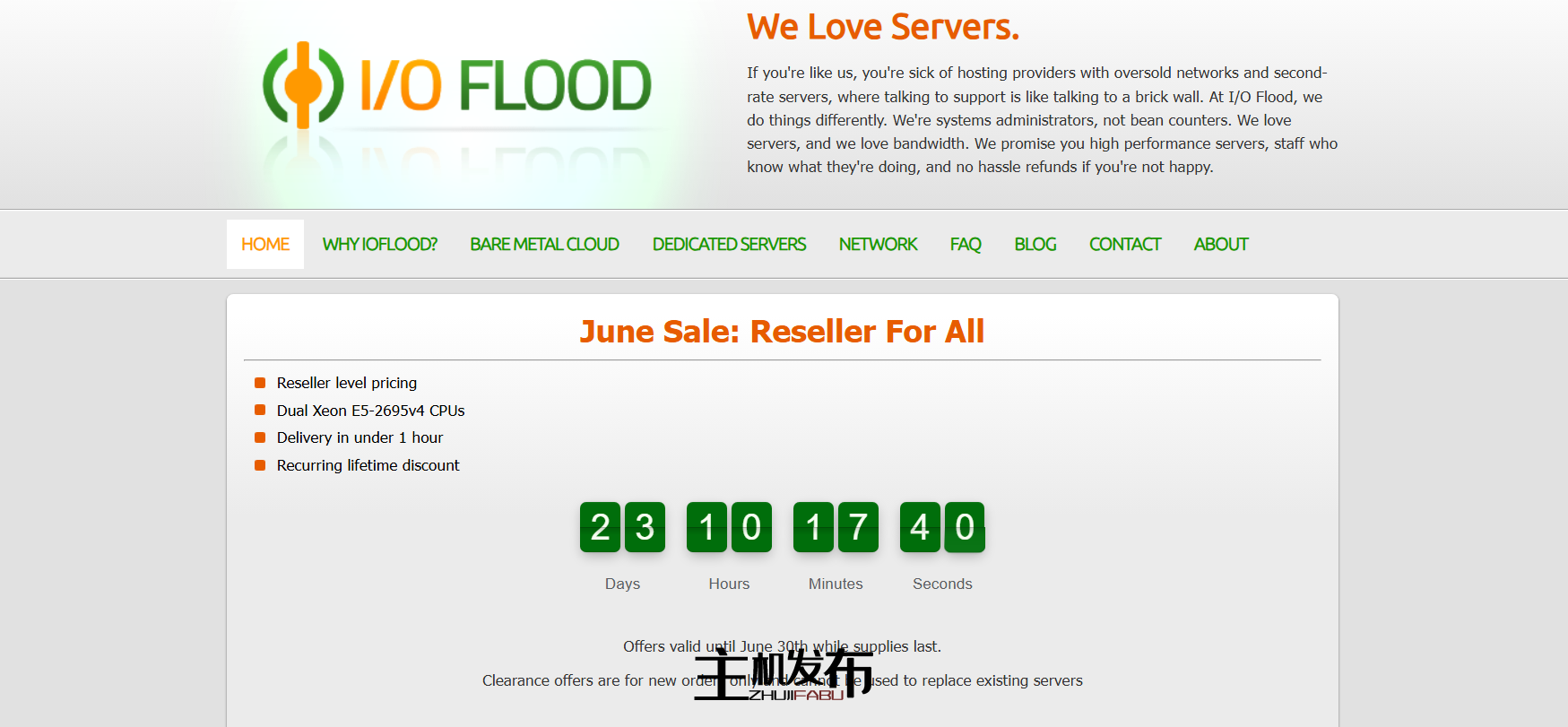 *IOFLOOD.com █ Dual E5-2695v4 经销商折扣 89 美元起