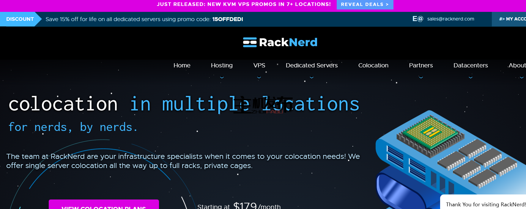 *热卖！RackNerd 的专用服务器促销！SSD， NVMe & HIGH STORGAGE DEDIS每月59美元起