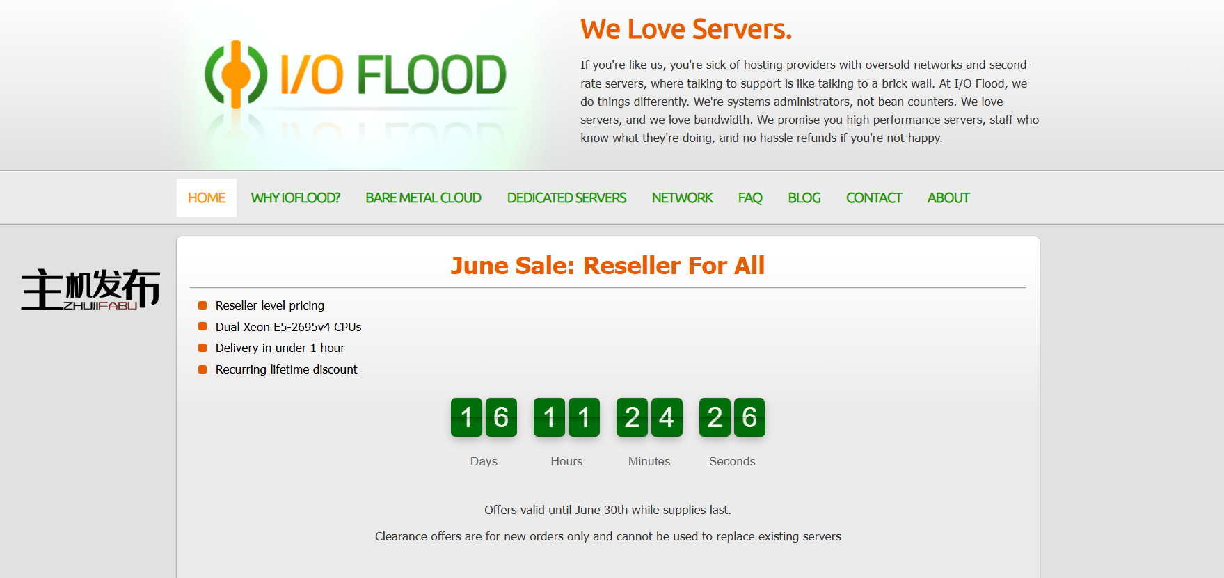 *IOFLOOD.com █ Dual E5-2695v4 经销商折扣 89 美元起